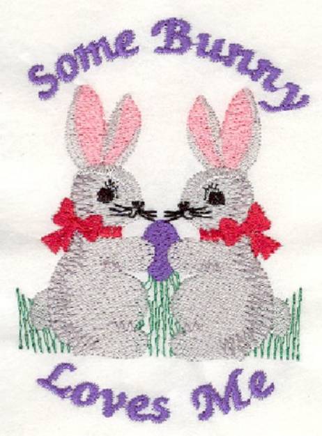 Picture of Bunnies in Love Machine Embroidery Design