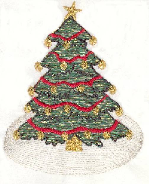 Picture of Traditional Christmas Tree Machine Embroidery Design