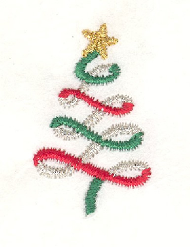 Garland Christmas Tree Machine Embroidery Design