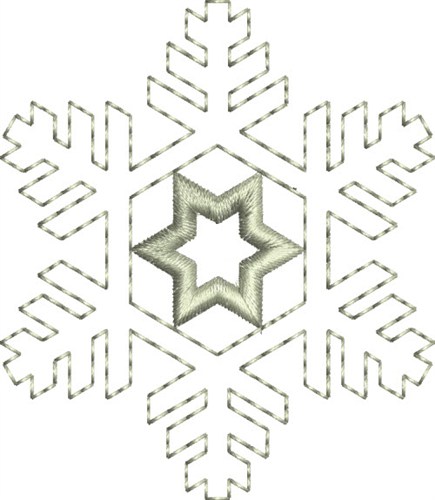 Star Snowflake Machine Embroidery Design