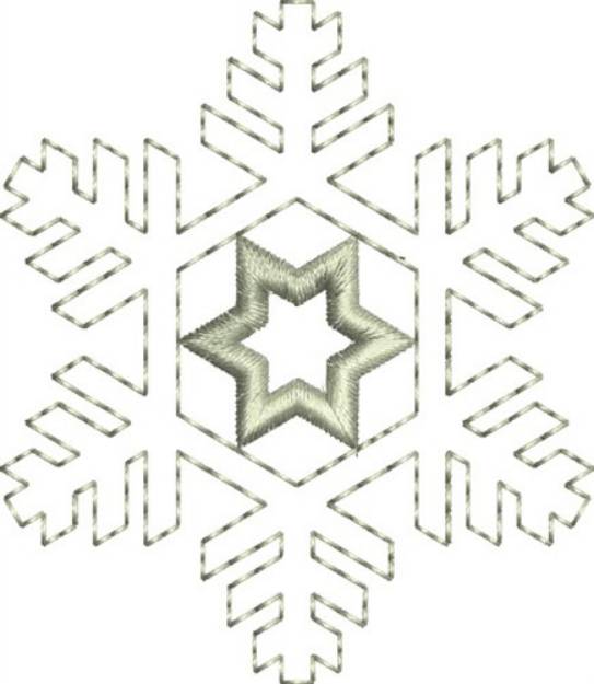 Picture of Star Snowflake Machine Embroidery Design