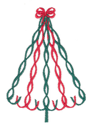 Maypole Christmas Tree Machine Embroidery Design