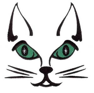 Picture of Kitty Face Machine Embroidery Design