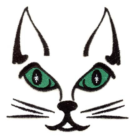 Kitty Face Machine Embroidery Design