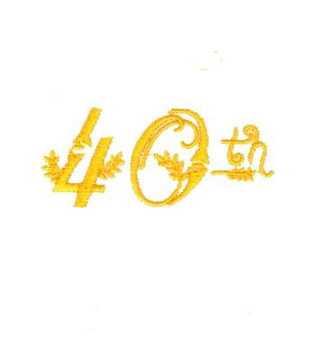 40th Birthday Machine Embroidery Design