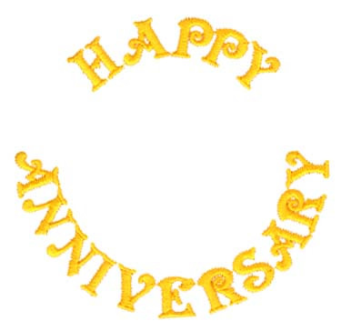 Happy Anniversary Machine Embroidery Design