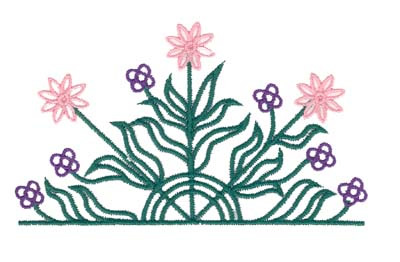 Flower Pocket Topper Machine Embroidery Design