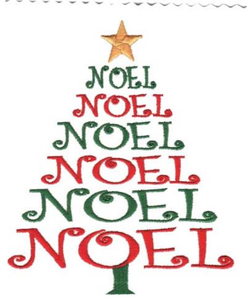 Picture of Noel Tree Machine Embroidery Design