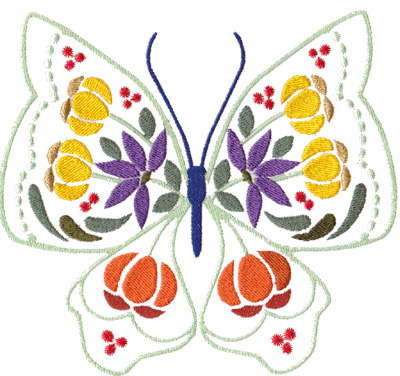 Butterfly Machine Embroidery Design