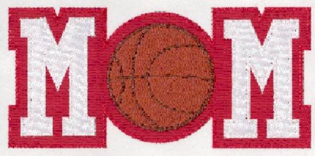 Picture of Basketball MOM Applique Machine Embroidery Design