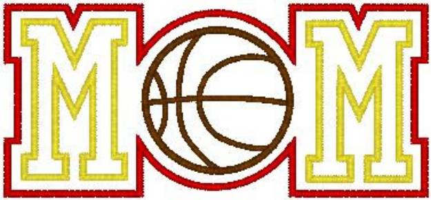 Picture of Basketball MOM Applique Machine Embroidery Design