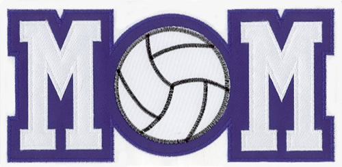 Volleyball MOM Applique Machine Embroidery Design