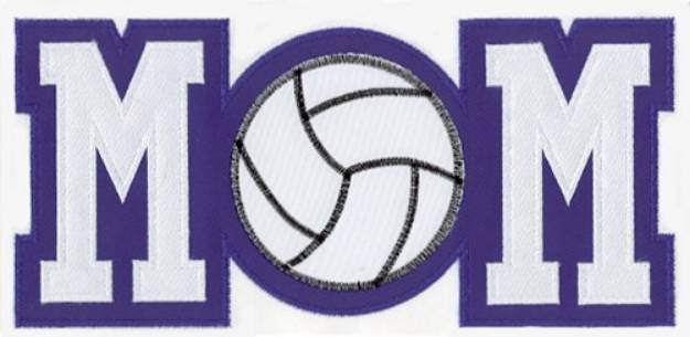 Picture of Volleyball MOM Applique Machine Embroidery Design