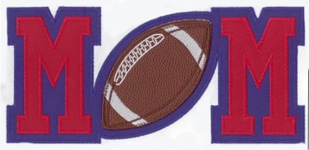 Picture of Football Mom Applique Machine Embroidery Design