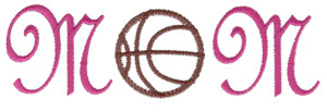 Basketball Mom Cursive Machine Embroidery Design