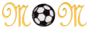 Soccer Mom Cursive Machine Embroidery Design