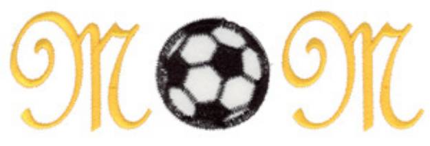 Picture of Soccer Mom Cursive Machine Embroidery Design