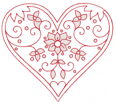 Nature Heart Machine Embroidery Design