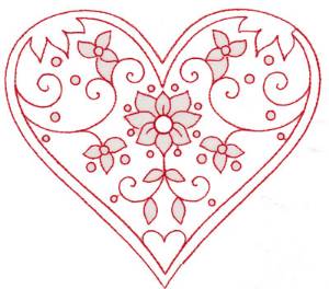 Picture of Nature Heart Machine Embroidery Design