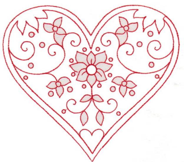 Picture of Nature Heart Machine Embroidery Design