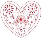 Picture of Double Heart Machine Embroidery Design