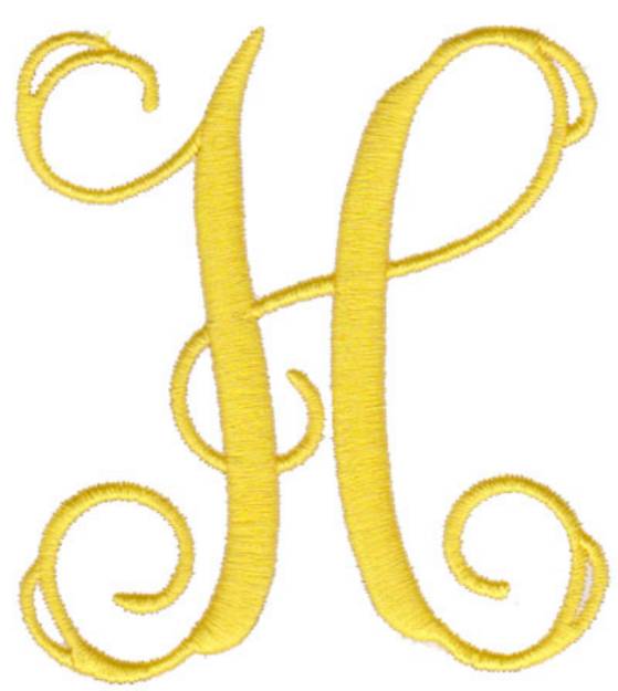 Picture of Elegant 4" H Machine Embroidery Design