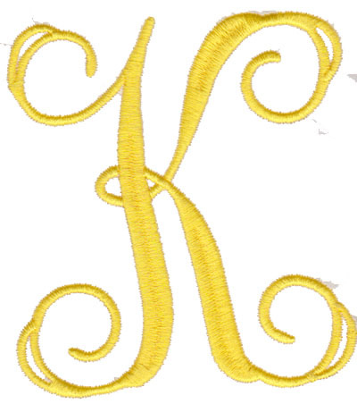 Elegant 4" K Machine Embroidery Design