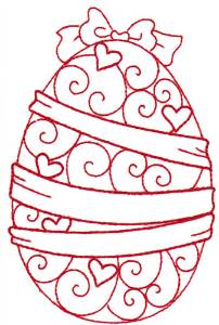 Picture of Ribbon Redwork Egg