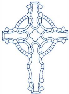 Picture of Bluework Cross Machine Embroidery Design