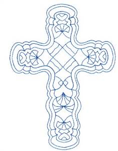 Picture of Bluework Cross Machine Embroidery Design