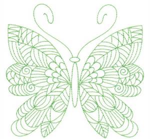 Picture of Butterfly Greenwork Machine Embroidery Design