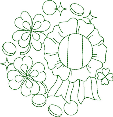 St. Patricks Day Greenwork Machine Embroidery Design