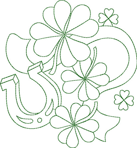 St. Patricks Day Greenwork Machine Embroidery Design