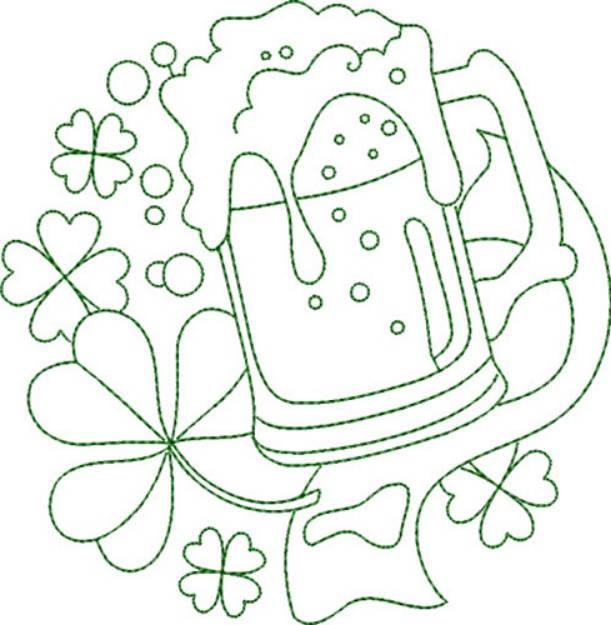 Picture of St. Patricks Day Greenwork Machine Embroidery Design