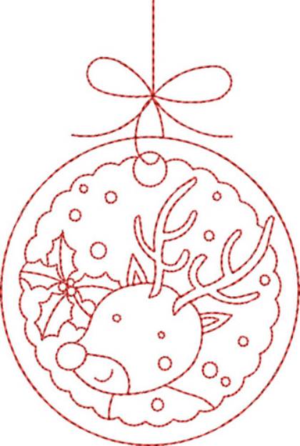 Picture of Redwork Ornament Machine Embroidery Design