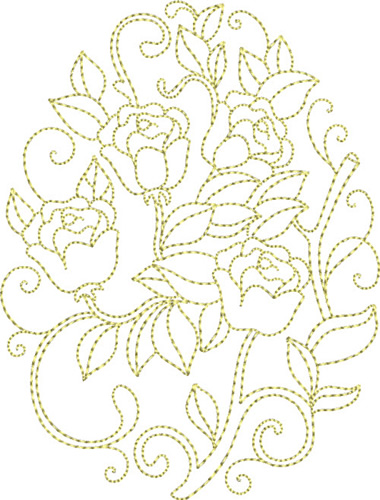 Easter Goldwork Machine Embroidery Design