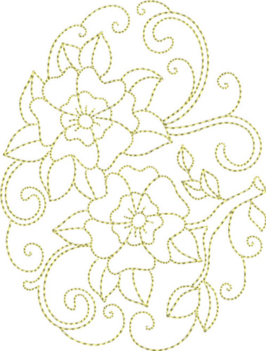 Easter Goldwork Machine Embroidery Design