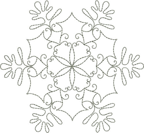 Snowflake Silverwork Machine Embroidery Design