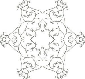 Picture of Snowflake Silverwork Machine Embroidery Design