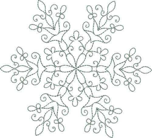 Snowflake Silverwork Machine Embroidery Design