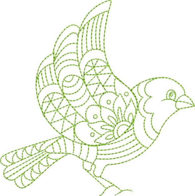 Picture of Bird Greenwork Machine Embroidery Design