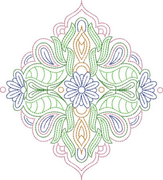 Picture of Flower Motif Machine Embroidery Design