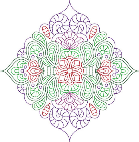 Flower Motif Machine Embroidery Design