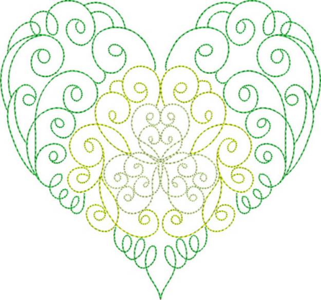 Picture of Swirl Heart Machine Embroidery Design