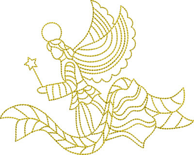 Redwork Angels Machine Embroidery Design