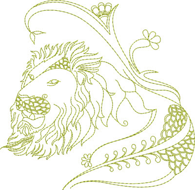 Lion Design Machine Embroidery Design