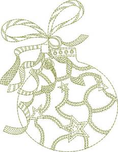Picture of Christmas Ornament Machine Embroidery Design