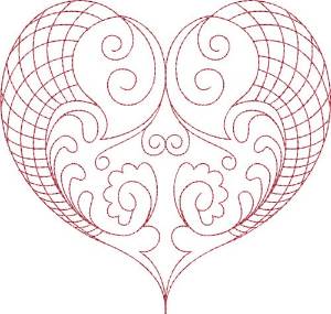 Picture of Fancy Heart Machine Embroidery Design