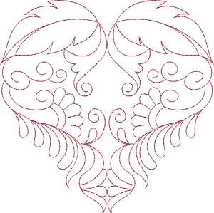 Picture of Beautiful Heart Machine Embroidery Design