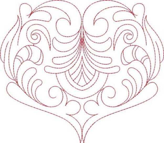 Picture of Pretty Heart Machine Embroidery Design